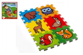 Obrázek z Pěnové puzzle Moje první lesní zvířátka 15x15x1,2cm 6ks 